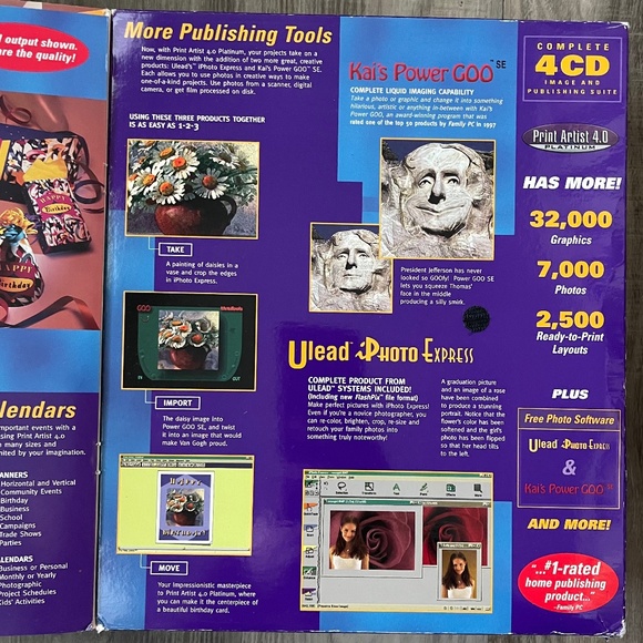 Print Artist 4.0 Platinum Sierra Home 1997 4-CD Windows 95 / Macintosh NEW - Picture 6 of 13